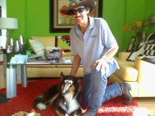 Richard Petty and Jamie the Collie